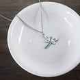 thumbnail image 2 of Lifebeats Be Faithful Dragonfly Turquoise Silver Necklace, 2 of 4