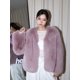 thumbnail image 3 of Abrigo de piel auténtica para mujer, chaqueta de invierno cálida y esponjosa de alta gama, 100 % piel de oveja de zorro natural, 3 of 5