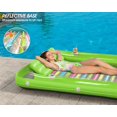 thumbnail image 3 of X-Large lime w reflective baseInflatable Tanning Pool Lounger Float - 4 in 1 Sun Tan Tub Sunbathing Lounge Raft Floatie Toys Water Filled Bed Mat Pad for Kids Adult Blow Up Kiddie Ball Pit Pool (XL), 3 of 6