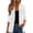 White, variant on 3/4 Sleeve Cardigans for Women Chiffon Lace Trim Lightweight Jackets with Loose Casual Summer Design