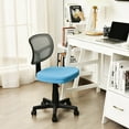 thumbnail image 2 of Costway Armless Office Chair Adjustable Swivel Computer Mesh Desk Chair Blue, 2 of 10