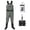 Gray, variant on DikaSun Bootfoot Chest Waders for Men & Women, Waterproof 2-Ply Nylon/PVC Fishing Wader with Boots for Outdoor,Sizes 4-13 Bootfoot(M10/W12,Gray)