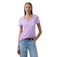thumbnail image 1 of Camiseta GAP con cuello en V favorita para mujer, color ciruela, talla XS, 1 of 4