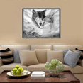 thumbnail image 4 of Black White Wolves Wall Art Painting Picture No Frame Poster Home Bedroom Decor15*20cm, 4 of 5
