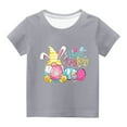 thumbnail image 2 of Edvintorg Happy Easter T Shirts Kids Boys Girls Summer Funny Tshirt 2025 Fashion Cute Letter Printed Round Neck Short Sleeve Tee Top 3-14Years Children's Clothing, 2 of 6