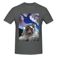 thumbnail image 4 of Bingfone Astronaut In Outer Space Men'S Loose Fit Short-Sleeve Pocket T-Shirt, 4 of 7