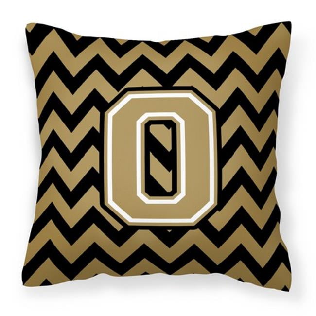 Carolines Treasures CJ40OPW40 Letter O Chevron Black Gold Amazing Black And Gold Decorative Pillows Carolines Treasures CJ40OPW40 Letter O Chevron Black Gold Amazing Black And Gold Decorative Pillows