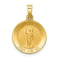 thumbnail image 1 of FB Jewels 14K Yellow Gold Polished and Satin St. John Baptist Medal Pendant, 1 of 4