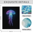 thumbnail image 3 of Diamond Art Kit for Adults, Glowing Jellyfish Underwater Night Diamond Painting for Adults Beginners, 5D DIY Diamond Art Painting Kits, Colorful Diamond Painting Craft for Home Decor 12x16, 3 of 7