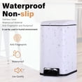 thumbnail image 5 of CL.HPAHKL 5L / 1.3 Gallon Step Trash Can, Stainless Steel Slim Bathroom Trash Bin with Lid & Removable Inner Bucket, Pedal Garbage Can for Kitchen, Bathroom Small Spaces (1, White), 5 of 8