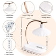 thumbnail image 2 of Candle Warmer Lamp with Timer, Electric Candle Lamp Warmer, Mothers Day Gifts for Mom, Bedroom Western Home Decor, Dimmable Wax Melt Warmer for Scented Wax with 2 Bulbs, Jar Candles, White, 2 of 7