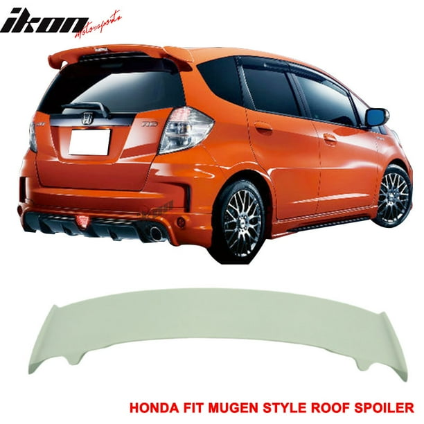 Ikon Motorsports Compatible With 09 13 Honda Fit Second Generation Ge8 Usdm Mugen Abs Rear Roof Spoiler Window Wing 09 10 11 12 13 Walmart Com