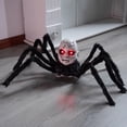thumbnail image 2 of Halloween Decorations Spider Toy – 24" Animated Walking Spider with Glowing Red Eyes, Voice-Activated Scary Crawling Spider Decoration, Realistic Black Spider Prop for Indoor Outdoor Halloween Party, 2 of 5