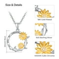 thumbnail image 7 of CUOKA MIRACLE Sunflower Necklace You Are My Sunshine Necklace 925 Sterling Silver Sunflower Pendant Cubic Zirconia Jewelry Christmas Birthday Gifts for Girlfriend Wife  Mom Daughter Friends, 7 of 7