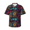 thumbnail image 2 of Goofa Mandala Colorful Hawaiian Shirt for Men, Unisex Summer Beach Casual Short Sleeve Button Down Shirts,Aloha Tropical Floral print shirt-Medium, 2 of 9