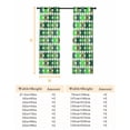 thumbnail image 6 of Saint Patrick's Day Blackout Curtains for Bedroom, Green Plaid Clovers Geometric Thermal Insulated Kitchen Drapes with Grommets, Light Blocking Window Treatment, 2 Panels 42" x 84", 6 of 7