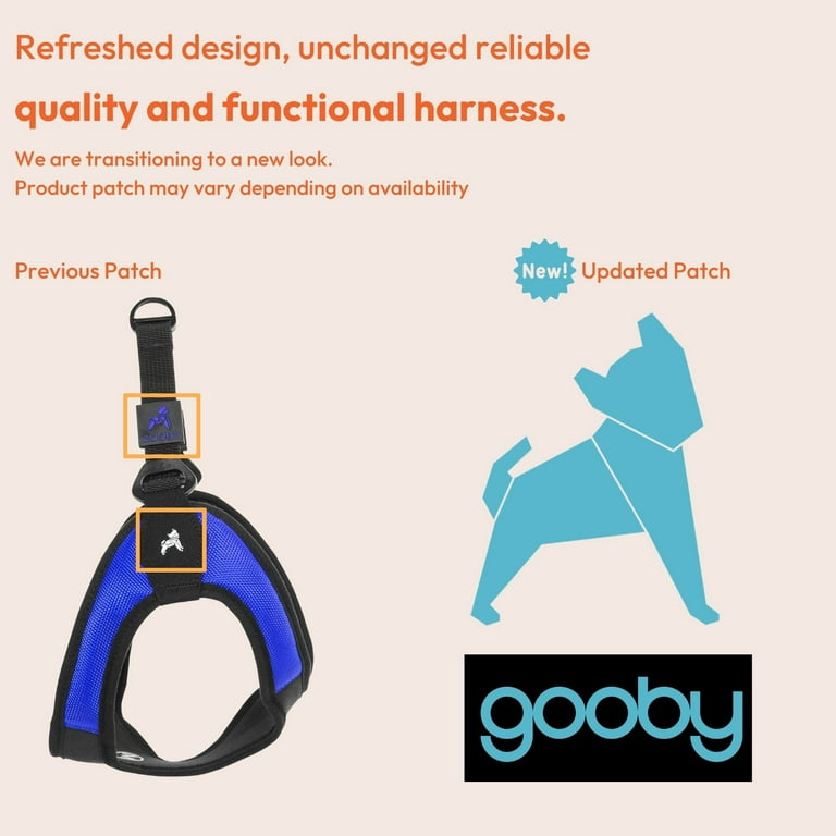 Gooby Escape Free Easy Fit Dog Harness - Blue / Medium