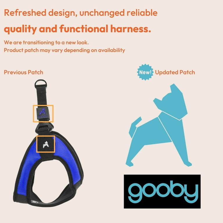 Gooby Escape Free Easy Fit Dog Harness - Blue / Medium