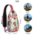 thumbnail image 2 of Sac à Bandoulière Artistique à Motif Floral Aquarelle avec Design Botanique, Sac à Dos Léger et Durable, Sangle Réglable, Multiples Compartiments pour Activités Extérieures et Gym, 2 of 6