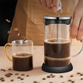 thumbnail image 4 of French Coffee Pots Stainless Steel Glass Coffee Maker Multifunctional Hand Punch Pot Coffee Accessories 600ml,1 * French pressing pot, 4 of 6