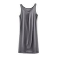 thumbnail image 2 of Aobny Cotton Long Pajamas for Women Set Gray Plus Size Night Gown Sleeveless Long Nightgowns for Women Sexy,XL, 2 of 5