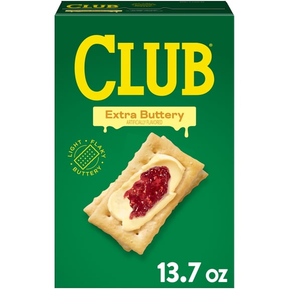 Club Extra Buttery Crackers, Lunch Snacks, 13.7 oz