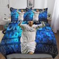 thumbnail image 1 of 3pcs Cristiano R Duvet Cover 3D Printed Pillowcase Bed Linen, Zipper Closure Microfiber CR7 Bedding Set for Adults and Kids, 1 of 5