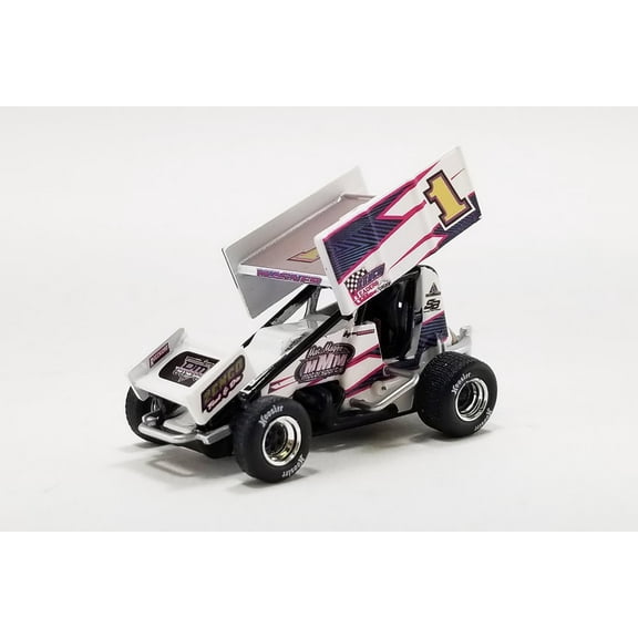 2022 Winged Sprint Car, #1 Logan Wagner "ZEMCO" - Acme A6422017 - 1/64 Scale Diecast Model Toy Car