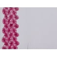 thumbnail image 2 of Zelouf Flower Sutash Double Border On Tulle  , Sewing, DIY, Crafts Fabric by the Yard, Black/fuchsia, 50 Yard, 2 of 2