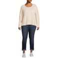 thumbnail image 5 of Terra & Sky Women's Plus Size Crewneck Sweater, Lightweight, 5 of 5