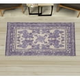 thumbnail image 1 of Boho Decorative Rug, Vintage Look Ethnic Look Pattern of Paisley Details Bohemian Feels Damask, Quality Carpet for Bedroom Dorm and Living Room, 6 Sizes, Eggshell Violet Lilac, by Ambesonne, 1 of 1