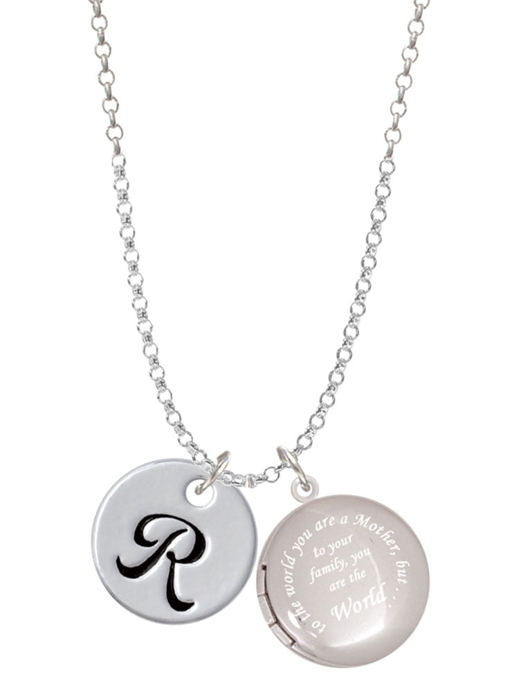 Delight Jewelry Silvertone Large Script Letter - R - 3/4'' Disc - To ...