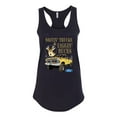 thumbnail image 2 of Wild Bobby, Driving Trucks and Taggin Bucks Retro Ford F150 Hunting, Cars and Trucks, Women Racerback Tank Top, Black, Small, 2 of 4