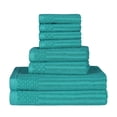 thumbnail image 3 of Luxurious Soft Cotton 8-Piece Towel Set, Turquoise by Blue Nile Mills, 3 of 9