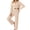 10Apricot, variant on Cueply Womens Pajama Sets Long Sleeve Knit Button Down Pj Lounge Sets Sleepwear with Drawstring Pockets