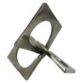 thumbnail image 7 of Bergamo Art 8.5 inch Decorative Handmade Aluminum Square Sculpture in Nickel, 7 of 7