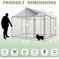 thumbnail image 7 of Grepatio Outside Dog Kennel with Waterproof, Outdoor Large Dog Enclosure, Heavy Duty Dog Run Cage, Galvanized Steel Dog Kennel with Secure Lock (7.5'x7.5'x5.3'), 7 of 7