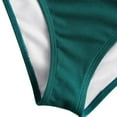 thumbnail image 4 of HAPIMO Women's 2Pc Bikini Sets Soild Color Summer Beach Sleeveless V Neck Lacing Vintage High Waist Tropical Hawaii Trendy Bikini Swimsuit Green L, 4 of 5