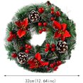 thumbnail image 5 of Front Door Decoration Winter Garland Artificial Decorative Collection Flocked with Mixed Decorations for House Party Outdoor Indoor -14 Inch, 5 of 5