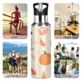 thumbnail image 7 of Yayeee 33oz Insulated Water Bottle Double Wall Stainless Steel with Flip Straw Lid, Beige Fall Acorns Pattern, 7 of 7