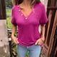 thumbnail image 2 of Camiseta de Manga Corta de Verano para las Mujeres con Cuello en V, Primavera de Verano de Poliéster, 2 of 7