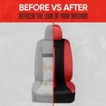 thumbnail image 5 of Motor Trend Front & Rear Car Seat Covers Full Set - Red Cloth Bucket Seat Covers for Front Seats + Waterproof Rear Split Bench Cover - Universal Fit for Car Truck SUV Van Interior Protection, 5 of 8