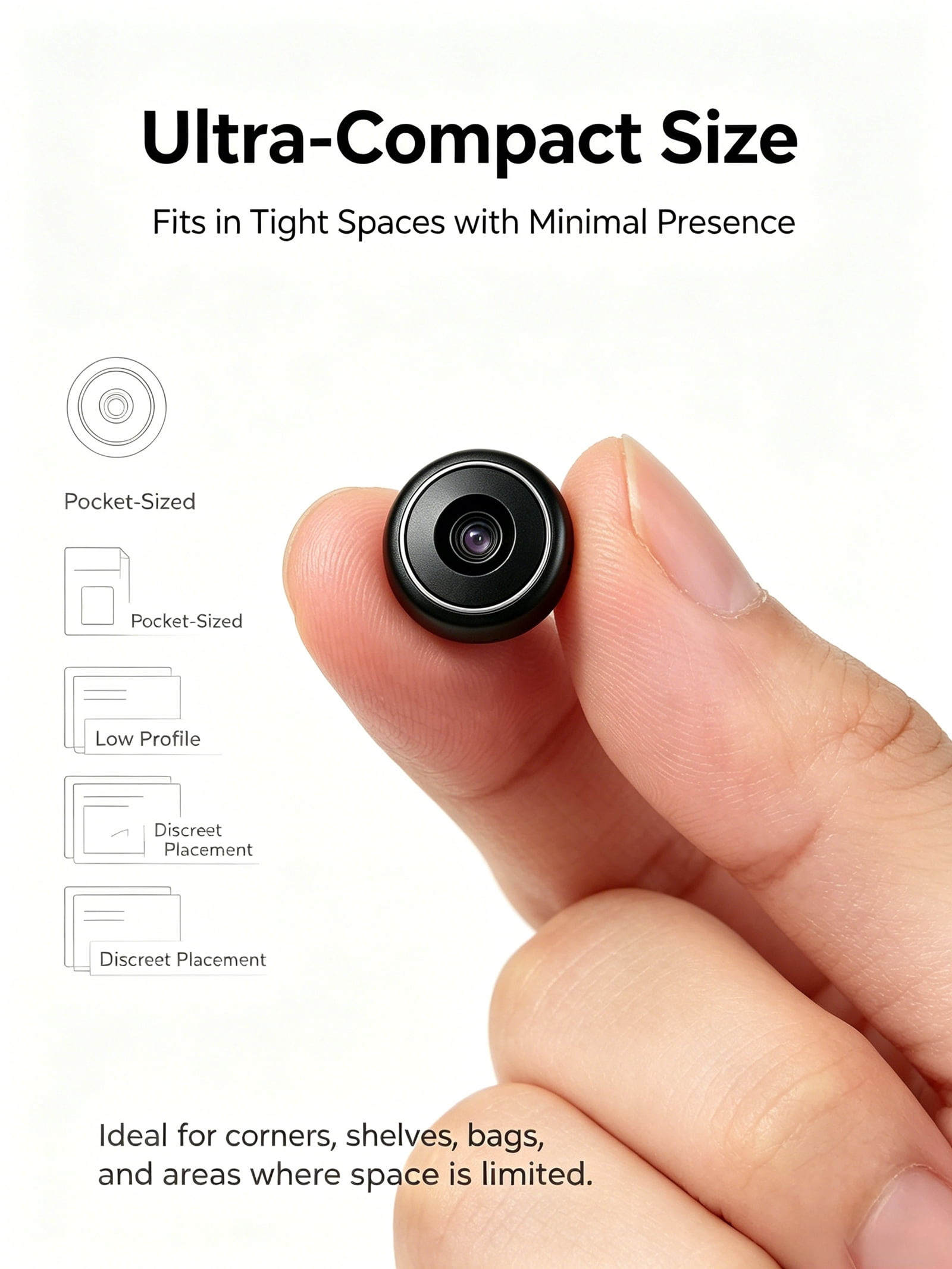 4K Ultra HD Mini Hidden Wifi Security Camera Magnetic IR Night Vision Motion Detection 2-Way Audio Loop Recording for Home Pet Indoor Use