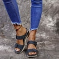 thumbnail image 2 of VerPetridure Womens Sandals Casual Summer Summer Retro Casual Flowers High-heeled Flat-bottomed Ladies Wedge Slippers, 2 of 9