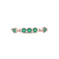 thumbnail image 2 of FB Jewels 10kt Rose Gold Womens Round Emerald Dot Stackable Band Ring 1/20 Cttw, 2 of 4