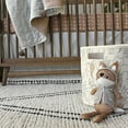 thumbnail image 3 of Crane Baby Fabric Round Nursery Storage Basket, Toy Storage, Woodland Nursery Decor, 13"x12", Toy Basket, Baby Storage Organizer, Toy Organizers and Storage Bins, Baby Organizers, Toy Bins, 3 of 5
