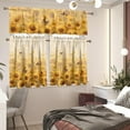 thumbnail image 3 of Mloabuc 3PCS Fall Kitchen Window Curtain Set with 36" Length Tiers and Valance Heart Rod Pocket Cafe Curtains Fall Sunflower Butterfly Window Curtains Treatment,Fall Home Collection, 3 of 6