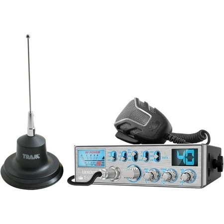 Uniden PC787 40-Channel CB Radio With Big SWR Meter and Tram 300 Magnet-Mount CB Antenna Kit
