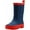 Navy/Red, variant on NORTY Toddler Little Big Kids Boy's and Girl's Rubber Rain Boots Waterproof Lug Sole