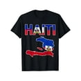 thumbnail image 1 of Happy Haitian Flag Day Cool Haiti Flag Map Haitian Pride Design Street Trending Style Casual Tee Men'S Comfortable Cotton Round Neck Short Sleeves T-Shirt, Casual Sporty Tee, Summer Gifts, 1 of 6